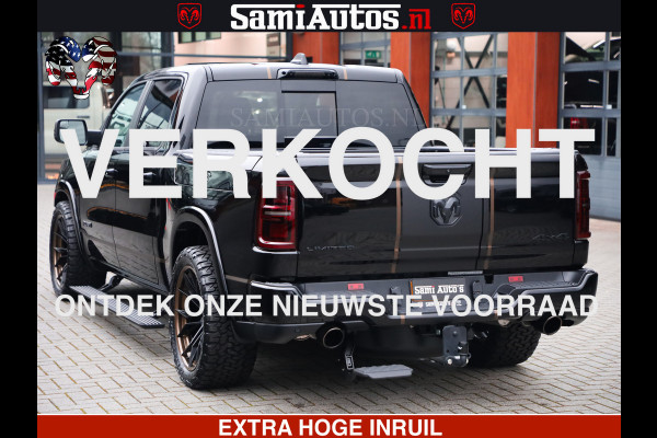 Dodge Ram 1500 Limited Night H.O 540HP 706Nm | Massage + Full Option | De Meest Luxe en Volle Pick-Up in zijn Klasse | Comfortabele Dubbele Cabine met Royale 5 Zitplaatsen | BPM vrij | Nu Leverbaar uit Voorraad | Voorraad Nr 2323 - 5168