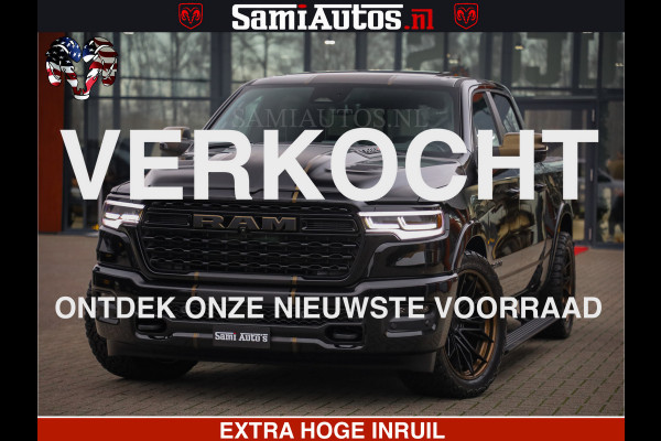 Dodge Ram 1500 Limited Night H.O 540HP 706Nm | Massage + Full Option | De Meest Luxe en Volle Pick-Up in zijn Klasse | Comfortabele Dubbele Cabine met Royale 5 Zitplaatsen | BPM vrij | Nu Leverbaar uit Voorraad | Voorraad Nr 2323 - 5168