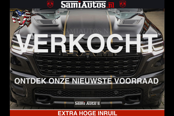 Dodge Ram 1500 Limited Night H.O 540HP 706Nm | Massage + Full Option | De Meest Luxe en Volle Pick-Up in zijn Klasse | Comfortabele Dubbele Cabine met Royale 5 Zitplaatsen | BPM vrij | Nu Leverbaar uit Voorraad | Voorraad Nr 2323 - 5168