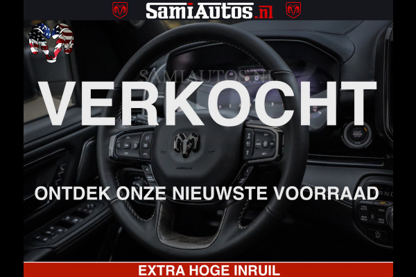 Dodge Ram 1500 Limited Night H.O 540HP 706Nm | Massage + Full Option | De Meest Luxe en Volle Pick-Up in zijn Klasse | Comfortabele Dubbele Cabine met Royale 5 Zitplaatsen | BPM vrij | Nu Leverbaar uit Voorraad | Voorraad Nr 2323 - 5168