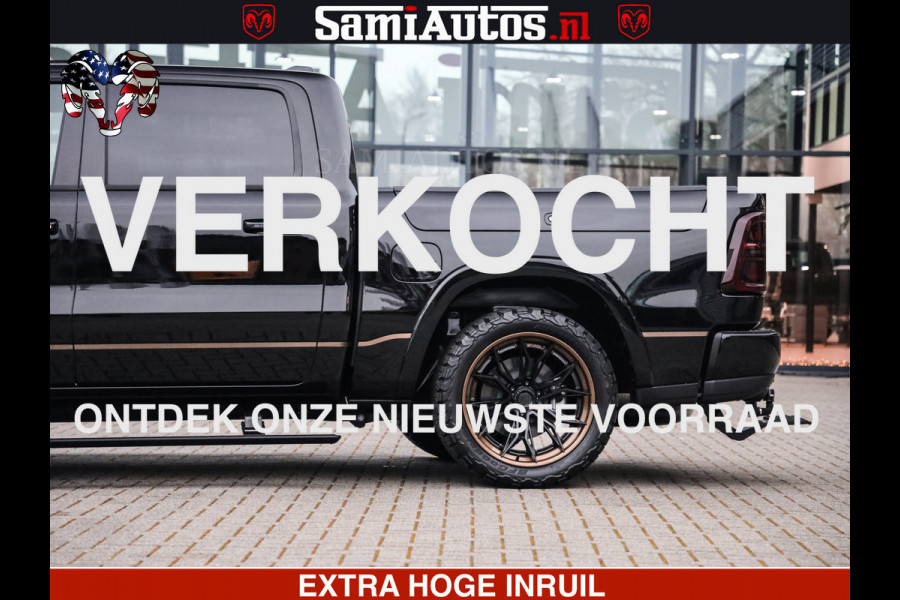 Dodge Ram 1500 Limited Night H.O 540HP 706Nm | Massage + Full Option | De Meest Luxe en Volle Pick-Up in zijn Klasse | Comfortabele Dubbele Cabine met Royale 5 Zitplaatsen | BPM vrij | Nu Leverbaar uit Voorraad | Voorraad Nr 2323 - 5168