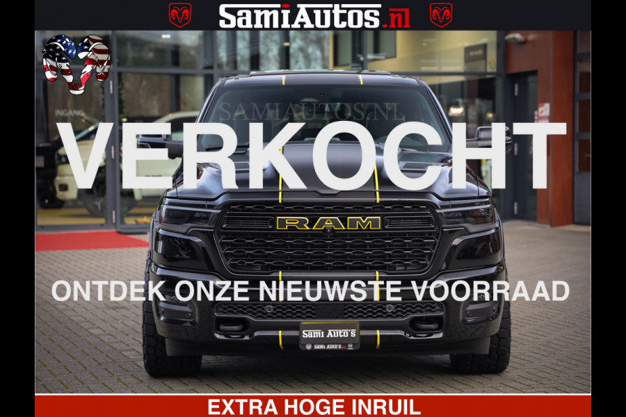Dodge Ram 1500 Limited Night H.O 540HP 706Nm | Massage + Full Option | De Meest Luxe en Volle Pick-Up in zijn Klasse | Comfortabele Dubbele Cabine met Royale 5 Zitplaatsen | BPM vrij | Nu Leverbaar uit Voorraad | Voorraad Nr 2329 - 5135