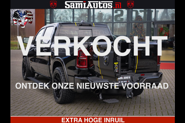 Dodge Ram 1500 Limited Night H.O 540HP 706Nm | Massage + Full Option | De Meest Luxe en Volle Pick-Up in zijn Klasse | Comfortabele Dubbele Cabine met Royale 5 Zitplaatsen | BPM vrij | Nu Leverbaar uit Voorraad | Voorraad Nr 2329 - 5135