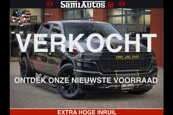 Dodge Ram 1500 Limited Night H.O 540HP 706Nm | Massage + Full Option | De Meest Luxe en Volle Pick-Up in zijn Klasse | Comfortabele Dubbele Cabine met Royale 5 Zitplaatsen | BPM vrij | Nu Leverbaar uit Voorraad | Voorraad Nr 2329 - 5135