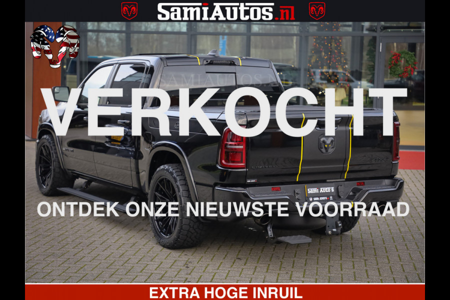 Dodge Ram 1500 Limited Night H.O 540HP 706Nm | Massage + Full Option | De Meest Luxe en Volle Pick-Up in zijn Klasse | Comfortabele Dubbele Cabine met Royale 5 Zitplaatsen | BPM vrij | Nu Leverbaar uit Voorraad | Voorraad Nr 2329 - 5135