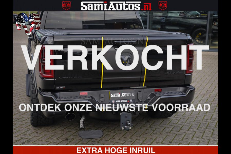 Dodge Ram 1500 Limited Night H.O 540HP 706Nm | Massage + Full Option | De Meest Luxe en Volle Pick-Up in zijn Klasse | Comfortabele Dubbele Cabine met Royale 5 Zitplaatsen | BPM vrij | Nu Leverbaar uit Voorraad | Voorraad Nr 2329 - 5135