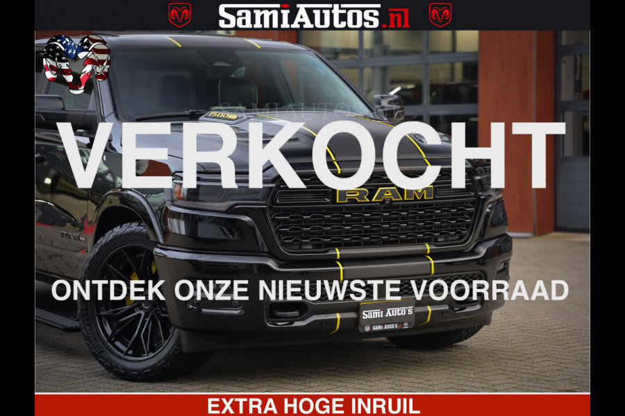 Dodge Ram 1500 Limited Night H.O 540HP 706Nm | Massage + Full Option | De Meest Luxe en Volle Pick-Up in zijn Klasse | Comfortabele Dubbele Cabine met Royale 5 Zitplaatsen | BPM vrij | Nu Leverbaar uit Voorraad | Voorraad Nr 2329 - 5135
