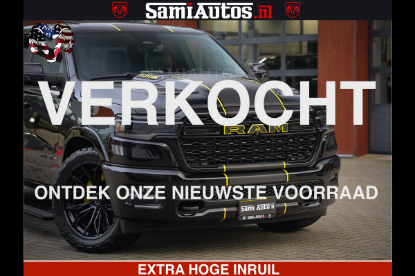 Dodge Ram 1500 Limited Night H.O 540HP 706Nm | Massage + Full Option | De Meest Luxe en Volle Pick-Up in zijn Klasse | Comfortabele Dubbele Cabine met Royale 5 Zitplaatsen | BPM vrij | Nu Leverbaar uit Voorraad | Voorraad Nr 2329 - 5135