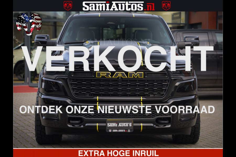 Dodge Ram 1500 Limited Night H.O 540HP 706Nm | Massage + Full Option | De Meest Luxe en Volle Pick-Up in zijn Klasse | Comfortabele Dubbele Cabine met Royale 5 Zitplaatsen | BPM vrij | Nu Leverbaar uit Voorraad | Voorraad Nr 2329 - 5135