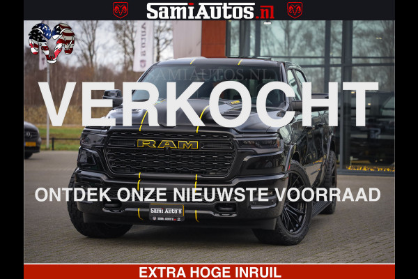 Dodge Ram 1500 Limited Night H.O 540HP 706Nm | Massage + Full Option | De Meest Luxe en Volle Pick-Up in zijn Klasse | Comfortabele Dubbele Cabine met Royale 5 Zitplaatsen | BPM vrij | Nu Leverbaar uit Voorraad | Voorraad Nr 2329 - 5135