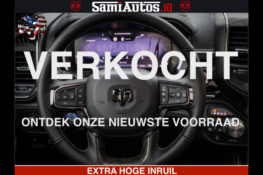 Dodge Ram 1500 Limited Night H.O 540HP 706Nm | Massage + Full Option | De Meest Luxe en Volle Pick-Up in zijn Klasse | Comfortabele Dubbele Cabine met Royale 5 Zitplaatsen | BPM vrij | Nu Leverbaar uit Voorraad | Voorraad Nr 2329 - 5135