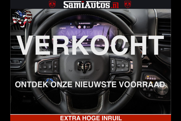 Dodge Ram 1500 Limited Night H.O 540HP 706Nm | Massage + Full Option | De Meest Luxe en Volle Pick-Up in zijn Klasse | Comfortabele Dubbele Cabine met Royale 5 Zitplaatsen | BPM vrij | Nu Leverbaar uit Voorraad | Voorraad Nr 2329 - 5135