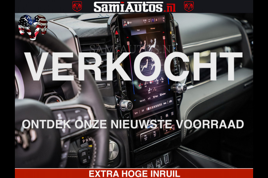 Dodge Ram 1500 Limited Night H.O 540HP 706Nm | Massage + Full Option | De Meest Luxe en Volle Pick-Up in zijn Klasse | Comfortabele Dubbele Cabine met Royale 5 Zitplaatsen | BPM vrij | Nu Leverbaar uit Voorraad | Voorraad Nr 2329 - 5135