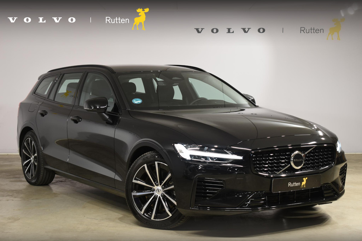 Volvo V60 T6 350PK Automaat Plug-in Hybrid AWD Plus Dark / Navigatie / Camera / Adaptieve Cruise Control / Elektrische Stoelen / Leder / LM Velgen /