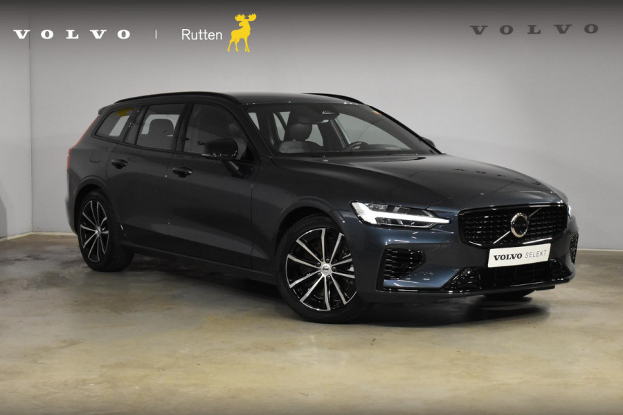 Volvo V60 T6 350PK Automaat Plug-in hybrid AWD Plus Dark Navigatie / Adaptive Cruise control / 360 Camera / Harman Kardon / Stuur & Stoelverwarming / LM Velgen / Trekhaak