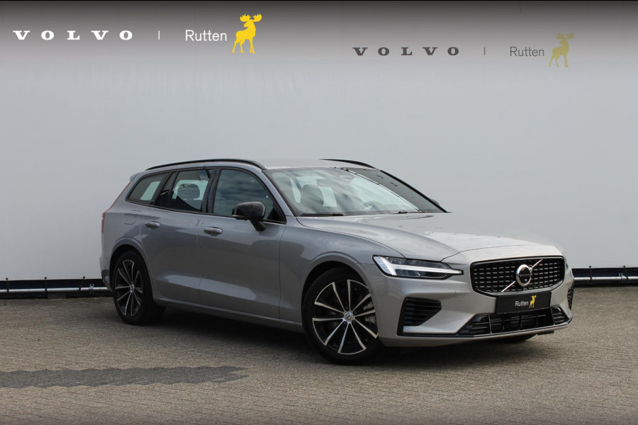 Volvo V60 T6 350PK Autm. Plug-in hybrid AWD Plus Dark Long Range / Google infotainment / Semi elekrisch wegklapbare trekhaak / Verwarmbare voorruit / Elektrisch bedienbare voorstoelen met geheugen / Verwarmbare voorstoelen
