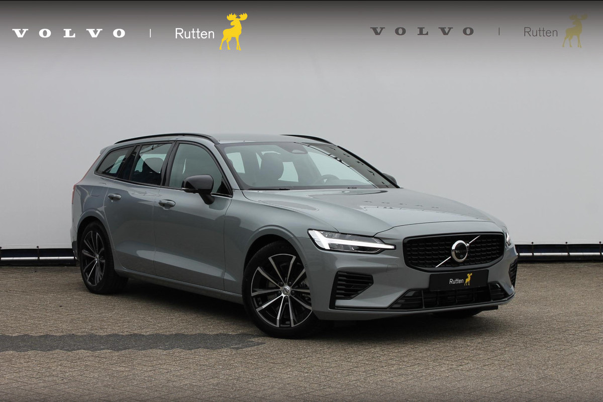 Volvo V60 T6 350PK Autm. Plug-in hybrid AWD Plus Dark Long Range / Google infotainment / Semi elekrisch wegklapbare trekhaak / Verwarmbare voorruit / Elektrisch bedienbare voorstoelen met geheugen / Verwarmbare voorstoelen