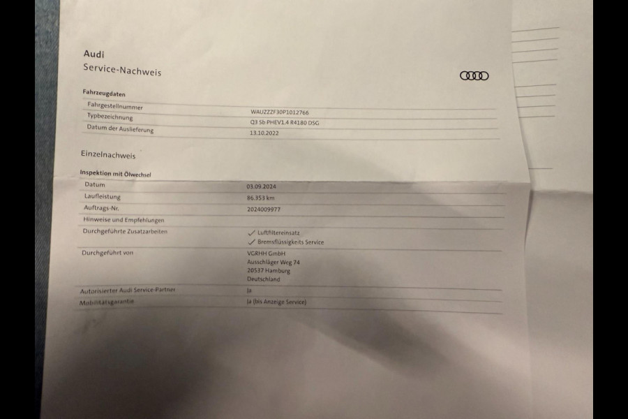 Audi Q3 Sportback 45 TFSI e 3X SLINE BLACK-LINE 20'' PANO/LEDER/SFEERVERL/SONOS/M-STOELEN/CAM/DAB///