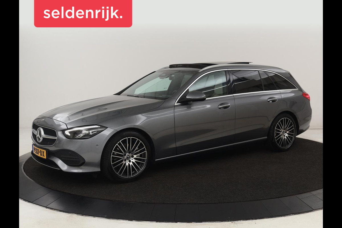 Mercedes-Benz C-Klasse 200 Launch Edition Luxury Line | Panoramadak | Trekhaak | Leder | Stoelverwarming | Carplay | Camera | Sfeerverlichting | Navigatie | 18'' | Getint glas