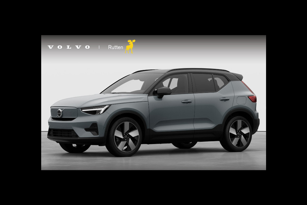 Volvo EX40 252PK Automaat Single Ext. Range Plus 82 kWh / Lounge Pakket / Extra getint glas / 360 Camera / 20'' velgen / Panoramadak / Zwart dak / Harman Kardon / Adaptieve cruise control / Getint glas / Stoel en stuurwielverwarming / parkeersensoren met 360 camera /  BLIS