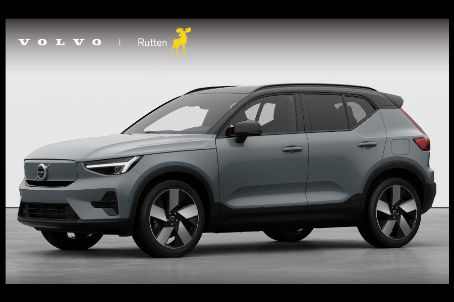 Volvo EX40 252PK Automaat Single Ext. Range Plus 82 kWh / Lounge Pakket / Extra getint glas / 360 Camera / 20'' velgen / Panoramadak / Zwart dak / Harman Kardon / Adaptieve cruise control / Getint glas / Stoel en stuurwielverwarming / parkeersensoren met 360 camera /  BLIS