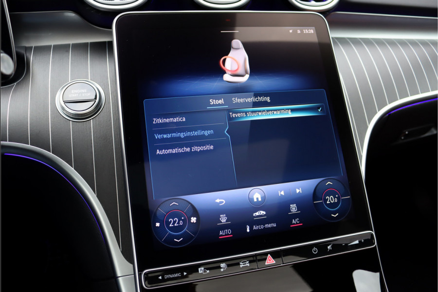 Mercedes-Benz C-Klasse Estate 300 e AMG Line Aut9 | Panoramadak | Trekhaak | Distronic | HUD | Stuurwielverwarming | Memory | Leder | Advanced Sound System | Sfeerverlichting | Rijassistentiepakket+ |