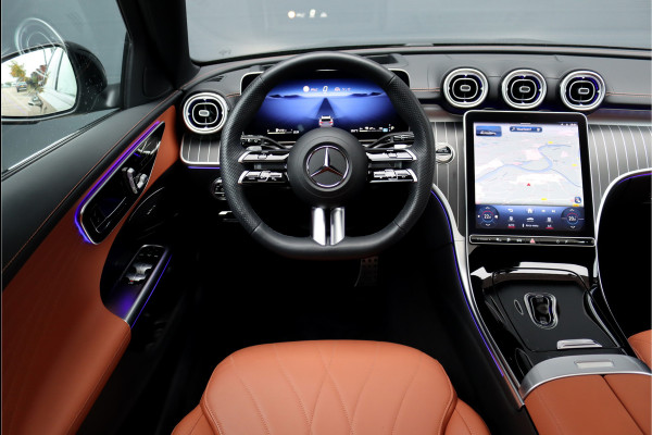 Mercedes-Benz C-Klasse Estate 300 e AMG Line Aut9 | Panoramadak | Trekhaak | Distronic | HUD | Stuurwielverwarming | Memory | Leder | Advanced Sound System | Sfeerverlichting | Rijassistentiepakket+ |
