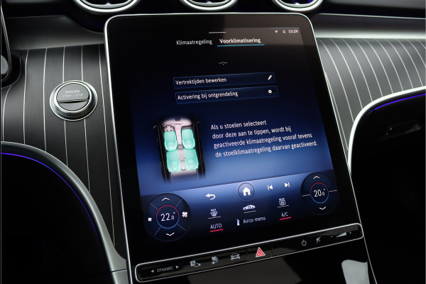 Mercedes-Benz C-Klasse Estate 300 e AMG Line Aut9 | Panoramadak | Trekhaak | Distronic | HUD | Stuurwielverwarming | Memory | Leder | Advanced Sound System | Sfeerverlichting | Rijassistentiepakket+ |