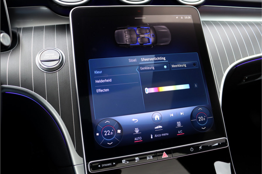 Mercedes-Benz C-Klasse Estate 300 e AMG Line Aut9 | Panoramadak | Trekhaak | Distronic | HUD | Stuurwielverwarming | Memory | Leder | Advanced Sound System | Sfeerverlichting | Rijassistentiepakket+ |