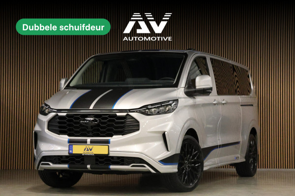 Ford Transit Custom 300 2.0 TDCI L2H1 Sport 170 PK DC | Dubbel Cabine | 360 Camera | ACC | Blind Spot | Navigatie | Camera | CarPlay | Lane Assist | Elek. Trekhaak | 5-Zitter | BPM VRIJ | Verlengde fabrieksgarantie tot 11-2029