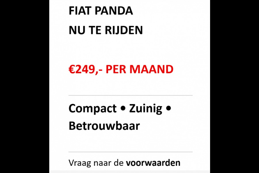 Fiat Panda 1.0 Hybrid City / INCL. 2 jaar FabrieksGarantie