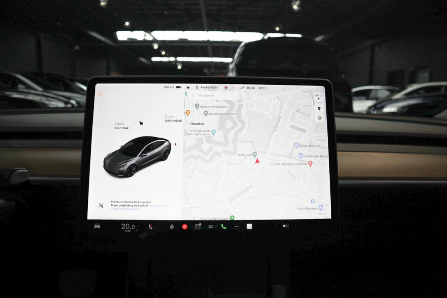Tesla Model 3 Standard Plus ACC Autopilot Stuurverwarm. PDC Leer Navi Panoramadak 360° Elektr. achterklep Stoelverwarming voor & achter Climate voor & achter LM velgen BTW auto!