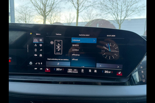 Audi Q6 e-tron Advanced edition 100 kWh FABRIEKSGARANTIE| BANG & OLUFSEN| SFEERVERLICHTING| HEAD-UP| STUURVERWARMING| ACHTERBANK VERWARMD| ELEK. TREKHAAK