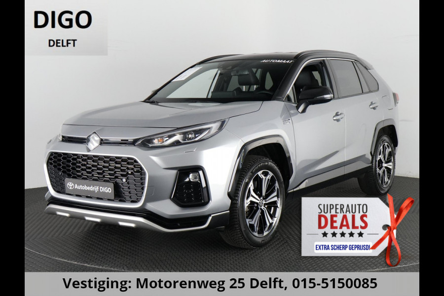 Toyota RAV4 2.5 PLUG-IN AWD STYLE SUZUKI ACROSS 1e EIG. GARANTIE 3-2033.*BI-TONE BODY PACK.HALF LEDER.STOELVERWARMING. CARPLAY. CAMERA.