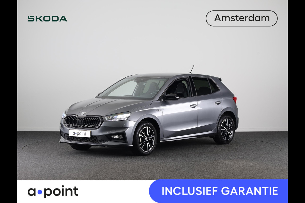 Škoda Fabia 1.0 TSI Monte Carlo 95 pk | Private lease vanaf Verlengde garantie | Navigatie via App | Parkeersensoren | Achteruitrijcamera | LED koplampen | Stoelverwarming |