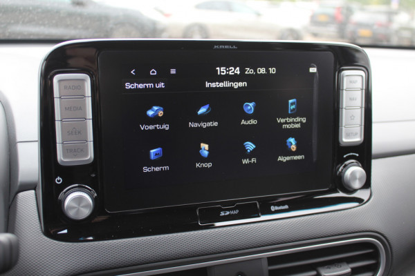 Hyundai Kona EV Premium 64 kWh / Camera / Leder / Head-up / 18'' / Navigatie / Stuur+Stoelverwarming / Keyless / KRELL Audio / DAB / ACC