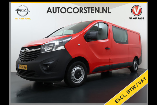 Opel Vivaro D 126PKDubbele Cabine 5-Persoons L2H1 Trekhaak Camera Navi Airco Cruise Control Pdc Sport EcoFlex 1.6CDTI Euro 6 Betonplex Vloer Wandbetimmering Schuifdeur 1e Eigenaar Origineel Nederlandse Auto