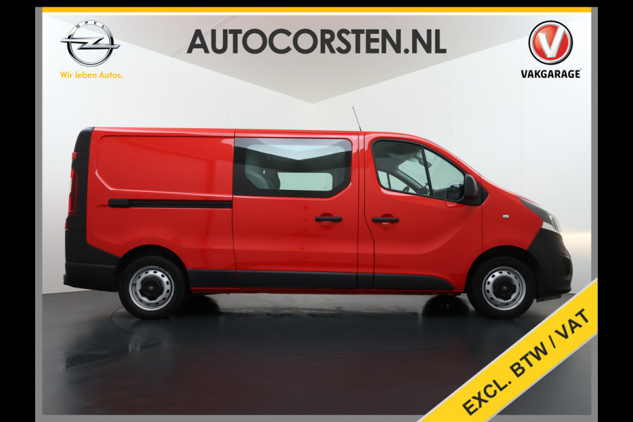 Opel Vivaro D 126PKDubbele Cabine 5-Persoons L2H1 Trekhaak Camera Navi Airco Cruise Control Pdc Sport EcoFlex 1.6CDTI Euro 6 Betonplex Vloer Wandbetimmering Schuifdeur 1e Eigenaar Origineel Nederlandse Auto
