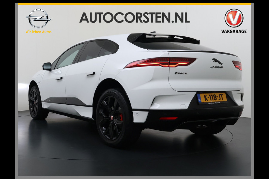 Jaguar I-PACE EV320PK 90kWh Leer Pano-Dak 360°Camera 20"LM Meridian™-Sound Apple Carplay Android Navi Ecc Pdc S Business Pack Keyless Stoelverwarming Rode-Remklauwen Elek.Achterklep Led Privacy Glas Cruise Control Rijstrooksensor Origineel Nederlandse Auto Dealeronderhouden 3 FASE LADEN 320pk 500Nm
