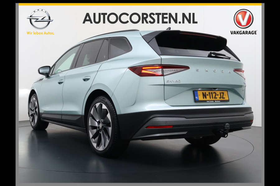 Škoda ENYAQ iV Warmtepomp Trekhaak 21"LM Apple Carplay Android 1/2 Leer Navi Ecc Camera Cruise Control SOH 93% Comfort-pakket  Privacy Glas Keyless advanced Climate-pakket Parkeer pakket 180pk iv60 1e Eigenaar Origineel Nederlandse Auto Zeer Compleet! 1.000kg trekvermogen € 48.500 nieuw