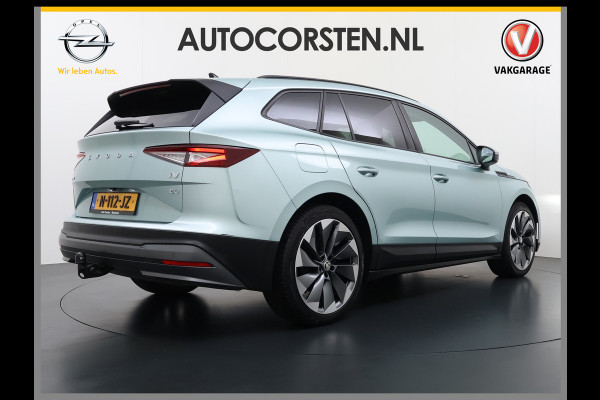 Škoda ENYAQ iV Warmtepomp Trekhaak 21"LM Apple Carplay Android 1/2 Leer Navi Ecc Camera Cruise Control SOH 93% Comfort-pakket  Privacy Glas Keyless advanced Climate-pakket Parkeer pakket 180pk iv60 1e Eigenaar Origineel Nederlandse Auto Zeer Compleet! 1.000kg trekvermogen € 48.500 nieuw