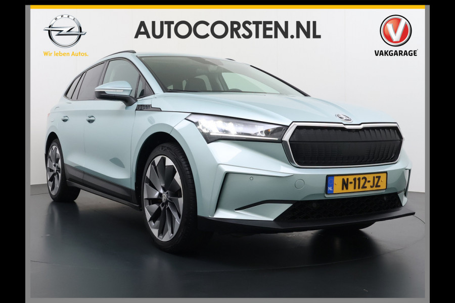Škoda ENYAQ iV Warmtepomp Trekhaak 21"LM Apple Carplay Android 1/2 Leer Navi Ecc Camera Cruise Control SOH 93% Comfort-pakket  Privacy Glas Keyless advanced Climate-pakket Parkeer pakket 180pk iv60 1e Eigenaar Origineel Nederlandse Auto Zeer Compleet! 1.000kg trekvermogen € 48.500 nieuw