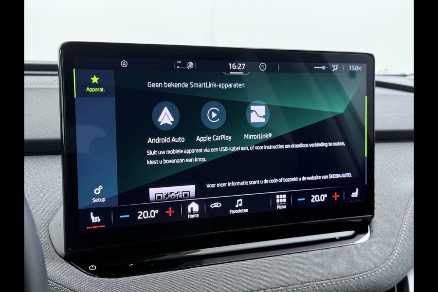 Škoda ENYAQ iV Warmtepomp Trekhaak 21"LM Apple Carplay Android 1/2 Leer Navi Ecc Camera Cruise Control SOH 93% Comfort-pakket  Privacy Glas Keyless advanced Climate-pakket Parkeer pakket 180pk iv60 1e Eigenaar Origineel Nederlandse Auto Zeer Compleet! 1.000kg trekvermogen € 48.500 nieuw