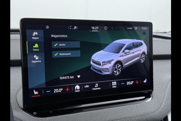 Škoda ENYAQ iV Warmtepomp Trekhaak 21"LM Apple Carplay Android 1/2 Leer Navi Ecc Camera Cruise Control SOH 93% Comfort-pakket  Privacy Glas Keyless advanced Climate-pakket Parkeer pakket 180pk iv60 1e Eigenaar Origineel Nederlandse Auto Zeer Compleet! 1.000kg trekvermogen € 48.500 nieuw