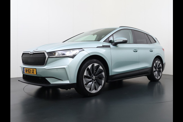 Škoda ENYAQ iV Warmtepomp Trekhaak 21"LM Apple Carplay Android 1/2 Leer Navi Ecc Camera Cruise Control SOH 93% Comfort-pakket  Privacy Glas Keyless advanced Climate-pakket Parkeer pakket 180pk iv60 1e Eigenaar Origineel Nederlandse Auto Zeer Compleet! 1.000kg trekvermogen € 48.500 nieuw