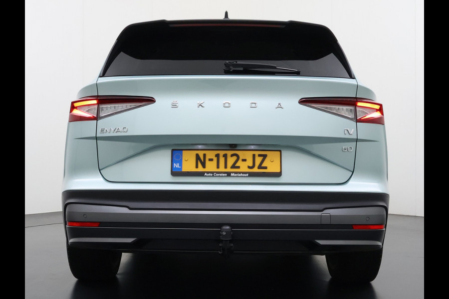 Škoda ENYAQ iV Warmtepomp Trekhaak 21"LM Apple Carplay Android 1/2 Leer Navi Ecc Camera Cruise Control SOH 93% Comfort-pakket  Privacy Glas Keyless advanced Climate-pakket Parkeer pakket 180pk iv60 1e Eigenaar Origineel Nederlandse Auto Zeer Compleet! 1.000kg trekvermogen € 48.500 nieuw