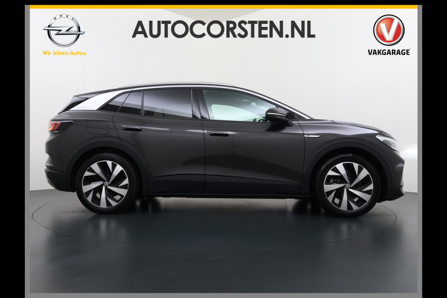 Volkswagen ID.4 204pk 1st 77kWh Trekhaak Leer/Alcantara Adap.Cruise Camera Warmtepomp Apple Carplay Android Navi Ecc Pdc-a+v Lmv 20" Stoelverwarming Led Bordherkenning Voor-Klimatisering Semi-Autopilot  Elektrisch-Wegklapbare Trekhaak App-Connect  E-sound Front-Assist Origineel Nederlandse Auto SOH 86%