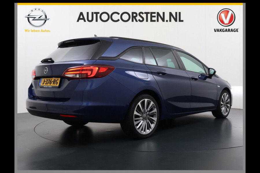 Opel Astra Sports Tourer 1.2T Leer/Alcantara Led-Matrix Innovation Bose®-Hifi Navi Camera Park-Assist + PDC-a+v Apple Carplay Android Keyle AGR-Comfort-Stoel+Stuur+Voorruitverwarming Elek.Achterklep Pdc Lane Assist DAB Regen-Lichtsensor Bordherkenning Zwarte-Hemel Origineel Nederlandse Auto Zeer luxe uitvoering! A-Label EURO6  € 30.000 nieuw