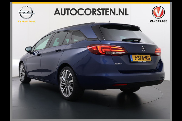 Opel Astra Sports Tourer 1.2T Leer/Alcantara Led-Matrix Innovation Bose®-Hifi Navi Camera Park-Assist + PDC-a+v Apple Carplay Android Keyle AGR-Comfort-Stoel+Stuur+Voorruitverwarming Elek.Achterklep Pdc Lane Assist DAB Regen-Lichtsensor Bordherkenning Zwarte-Hemel Origineel Nederlandse Auto Zeer luxe uitvoering! A-Label EURO6  € 30.000 nieuw