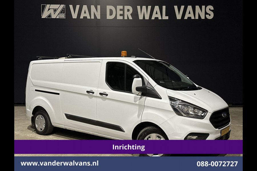Ford Transit Custom 2.0 TDCI 130pk L2H1 Inrichting Euro6 Airco | Camera | Apple Carplay | LED | 2800kg Trekhaak | Cruisecontrol Android Auto, Stoelverwarming, Verwarmde voorruit, Parkeersensoren, Bijrijdersbank, Achterklep